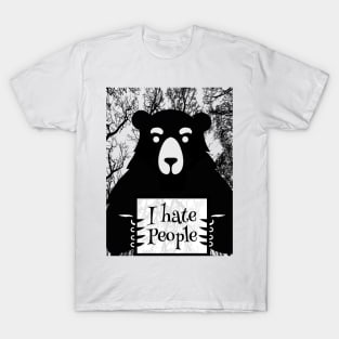 i hate people i love camping lovers - Funny sarcastic Bear T-Shirt